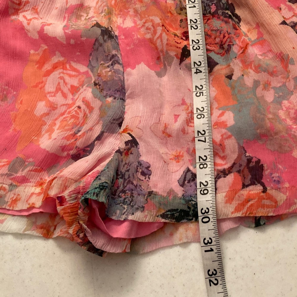 HEMANT & NANDITA Pink Floral Sheer Long-Sleeve Romper - Picture 16 of 16